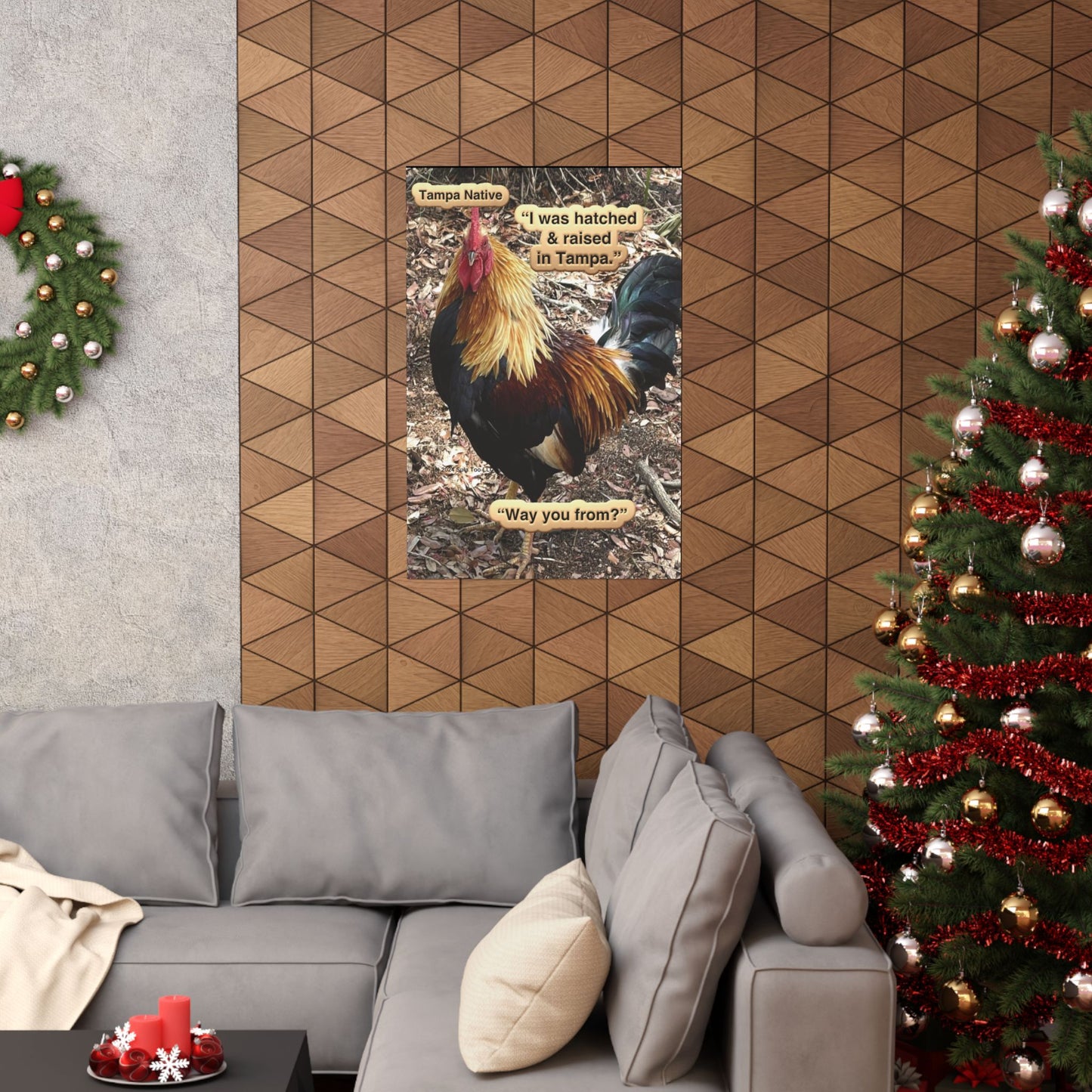 Tampa Native Rooster Poster