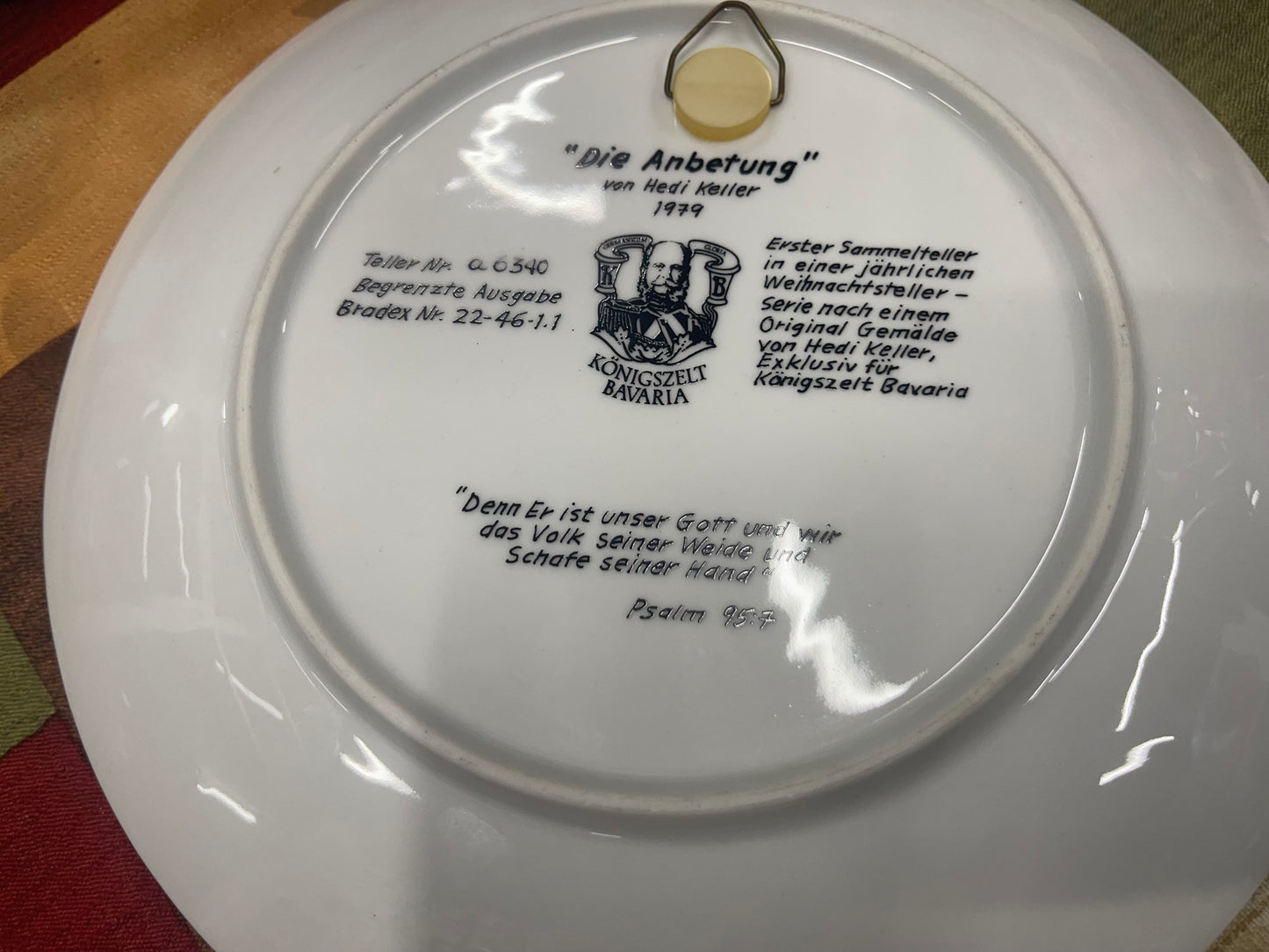1980 Hedi Keller German Collector Plate Return - Flucht nach Agypten - Flight To Egypt (P005)