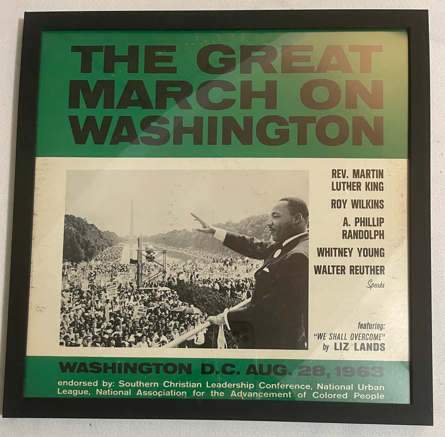 The Great March on Washington framed album record
