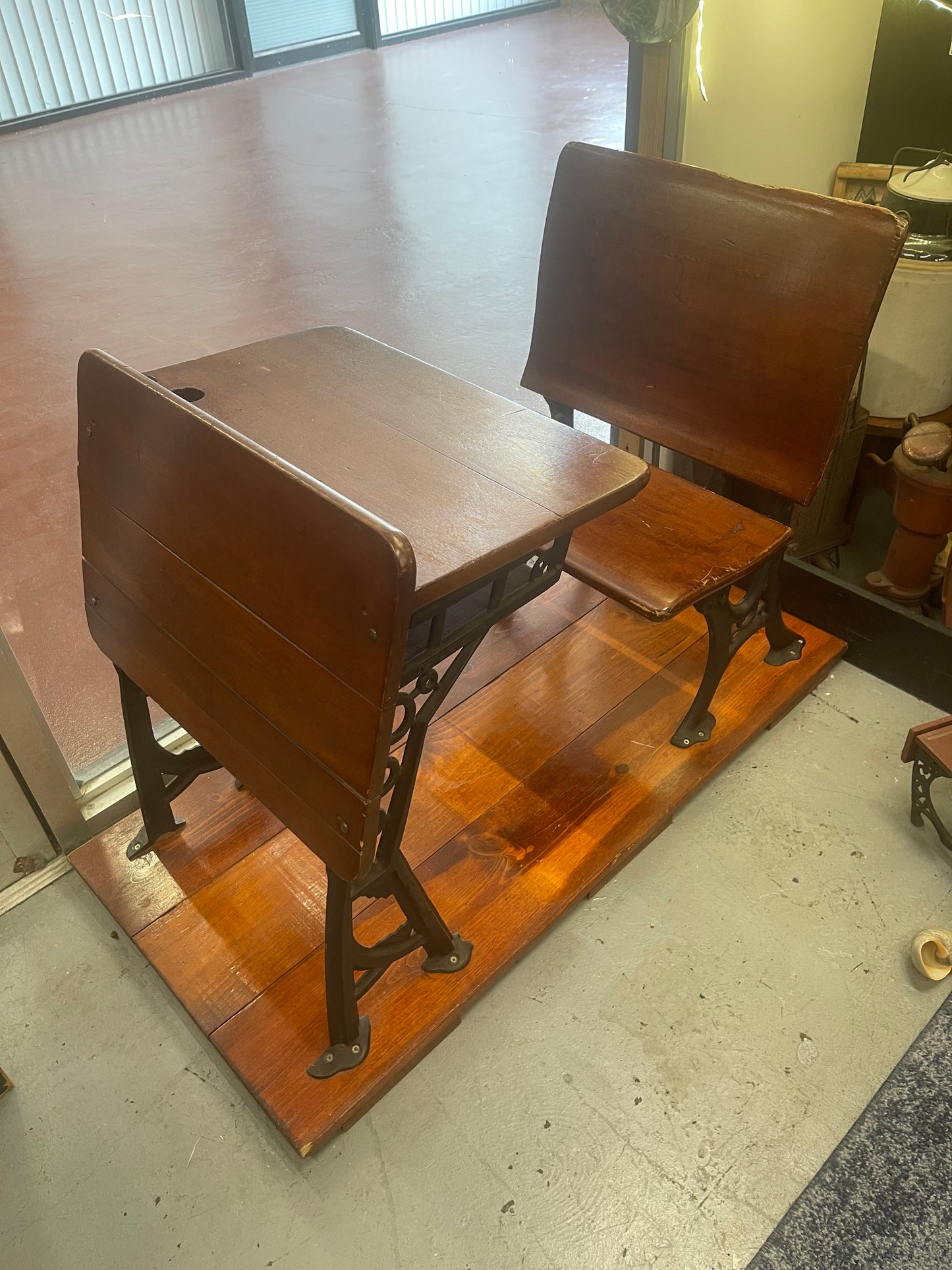 Vintage Real Wood School Desk