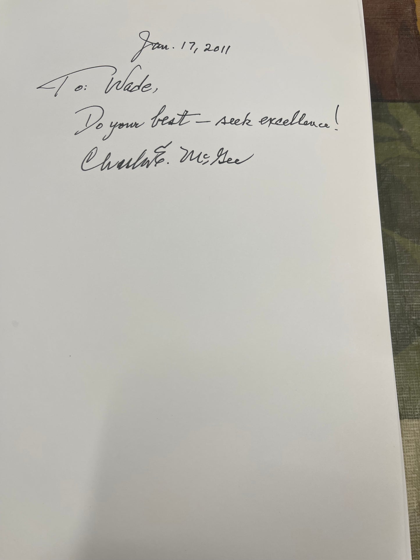 Signed Tuskegee Airman 4th edition Charles McGee