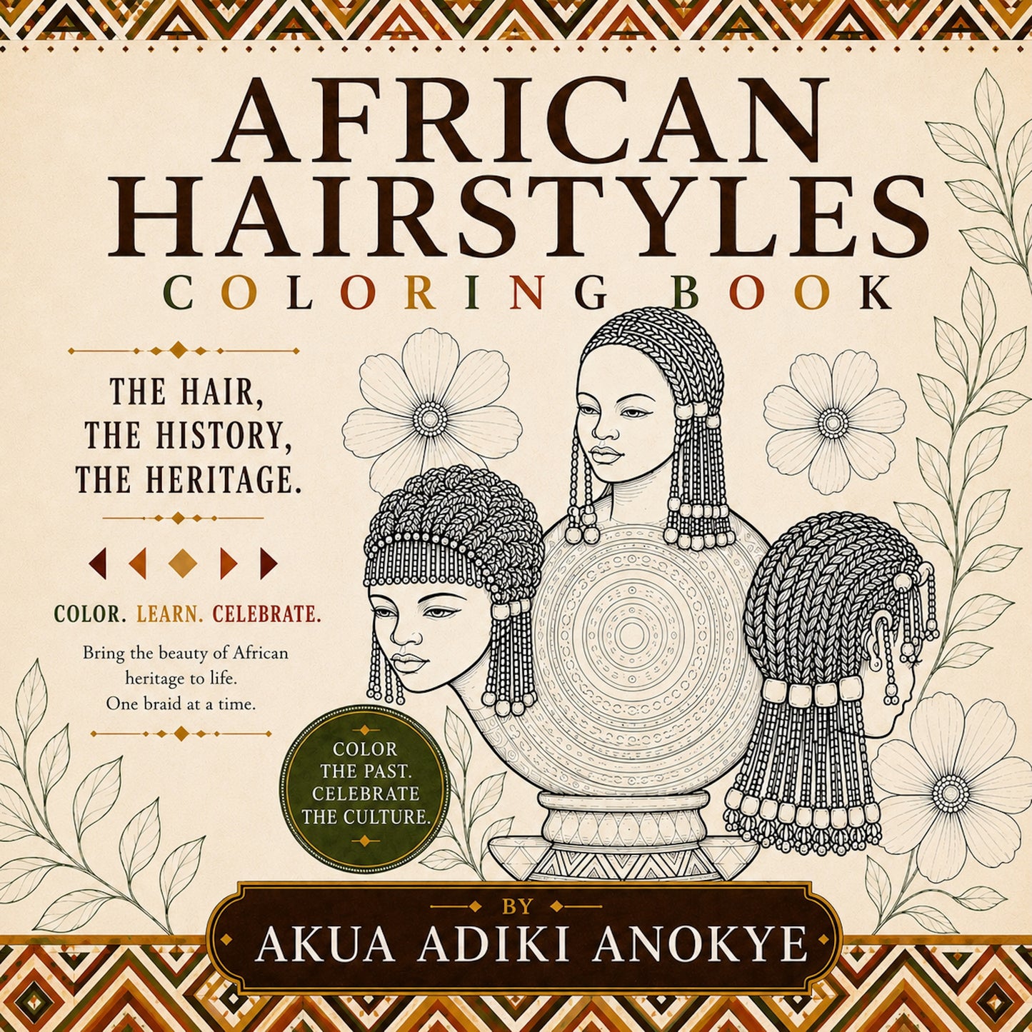 African Hairstyles Coloring Book