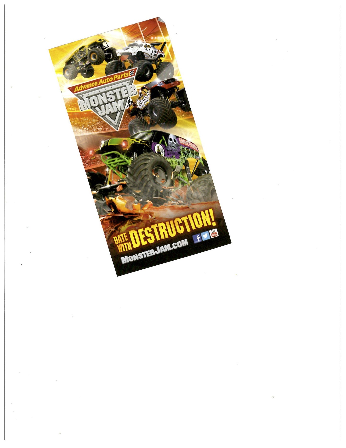 02 02 2013 Monster Jam Souvenir Yearbook & Ticket