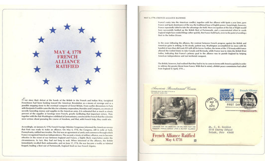 05 04 1978 FDC WH France Alliance Ratified 05 04 1778