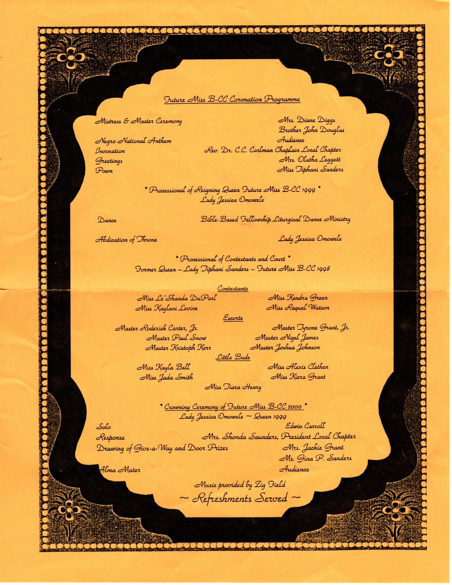 09 24 2000 Bethune Cookman Coronation