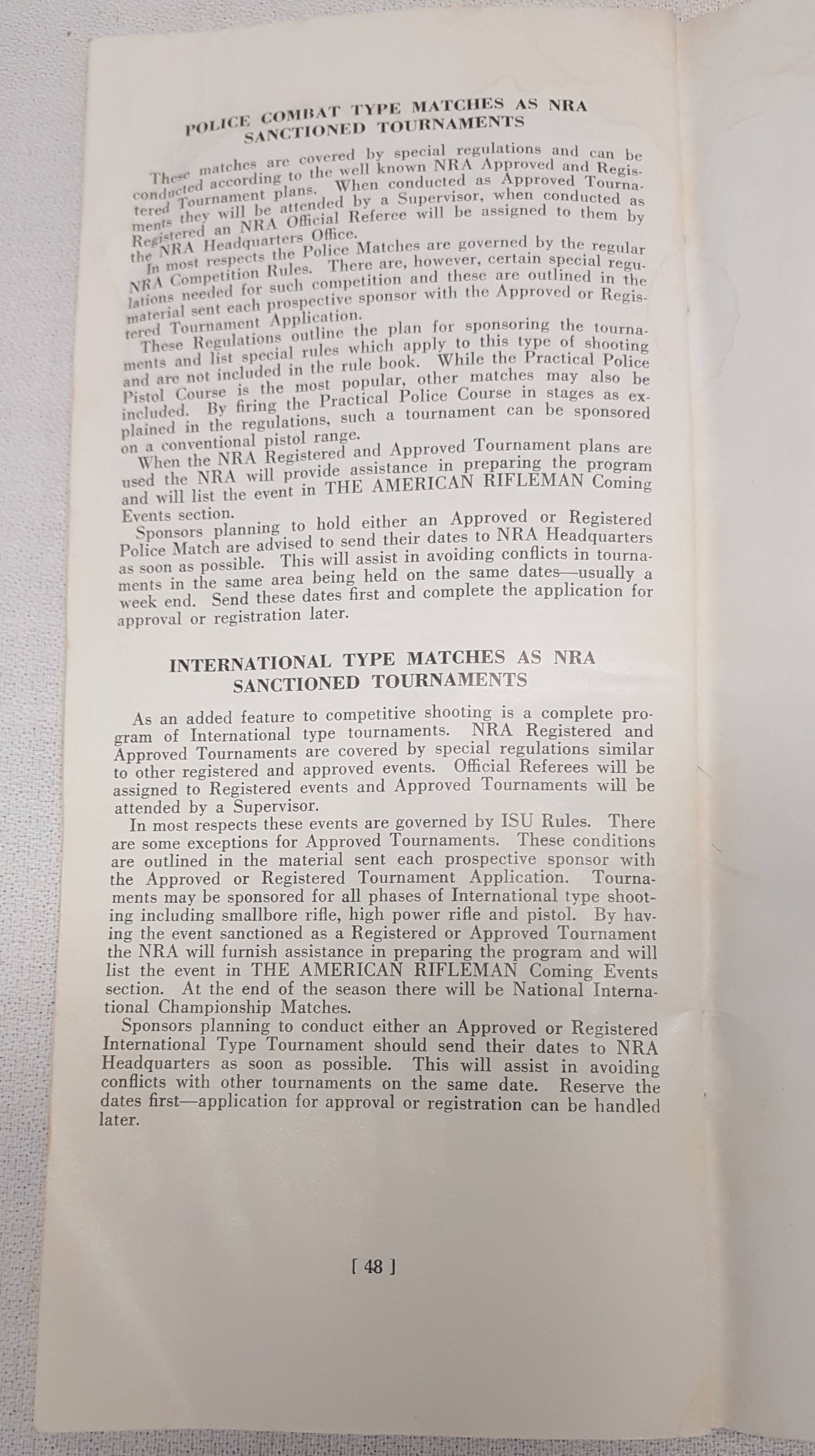 01 01 1961 NRA Pistol Rules SM002