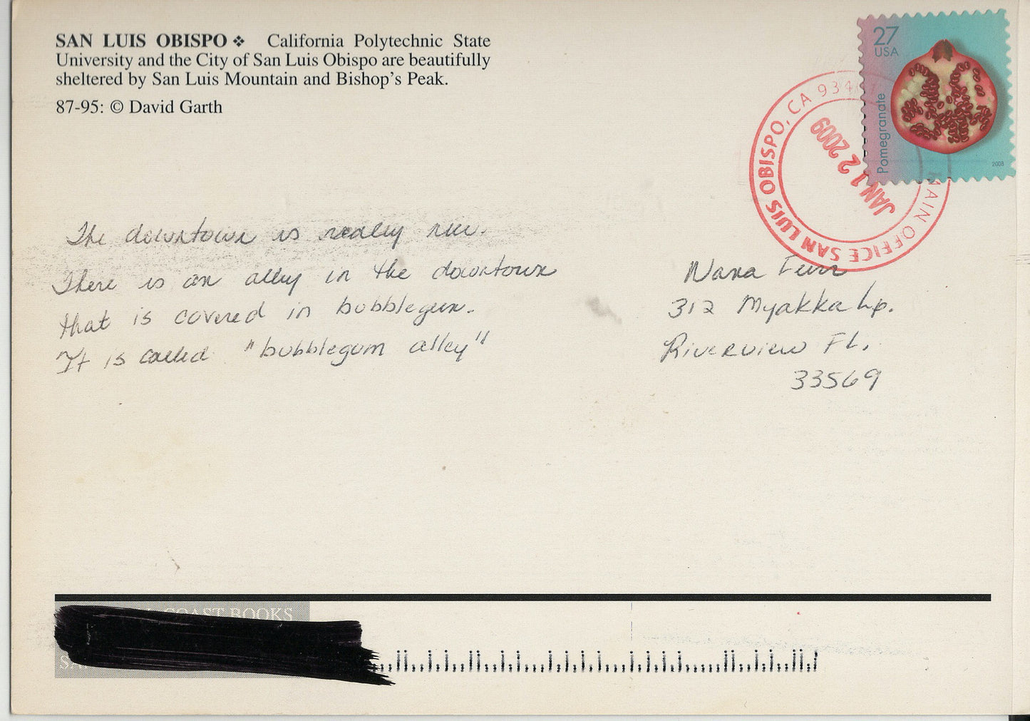 01 12 2009 San Luis Obispo Post Card PC5 29