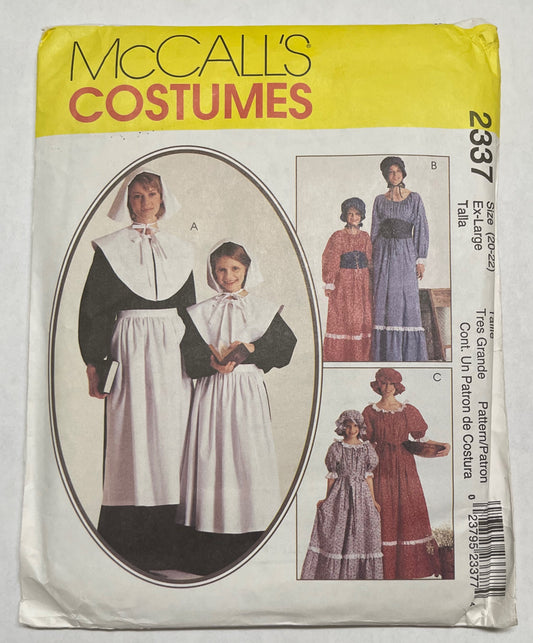 McCalls Pattern #2337 Sz 20-22