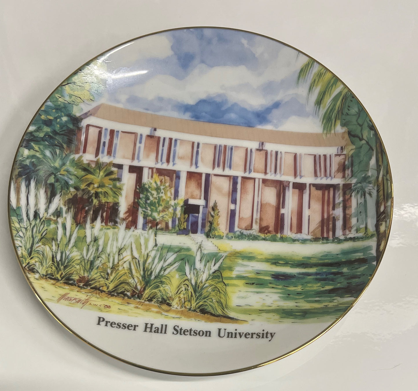 Stetson University 7 inch Plate - 9 - Presser Hall 1996 (P042)