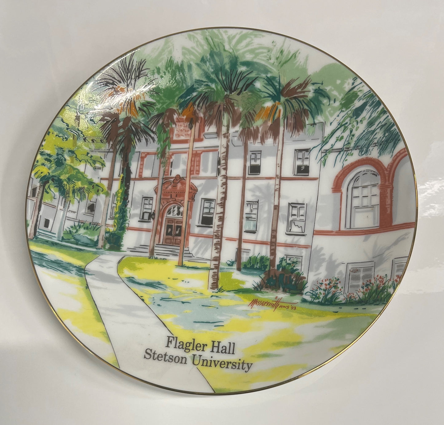 Stetson University 7 inch Plate - 6 - Flagler Hall 1993 (P040)