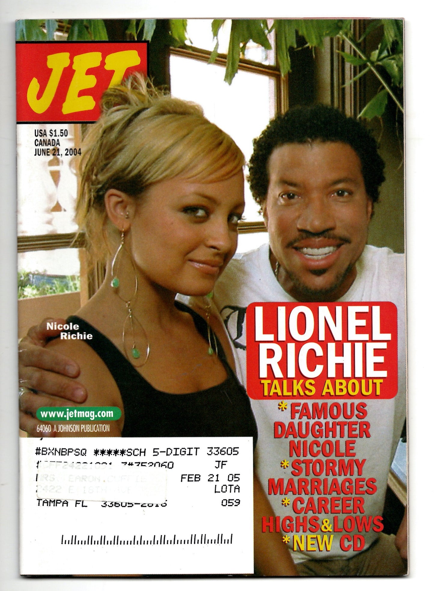 06 21 2004 JET Magazine Lionel Richie Nicole Richie