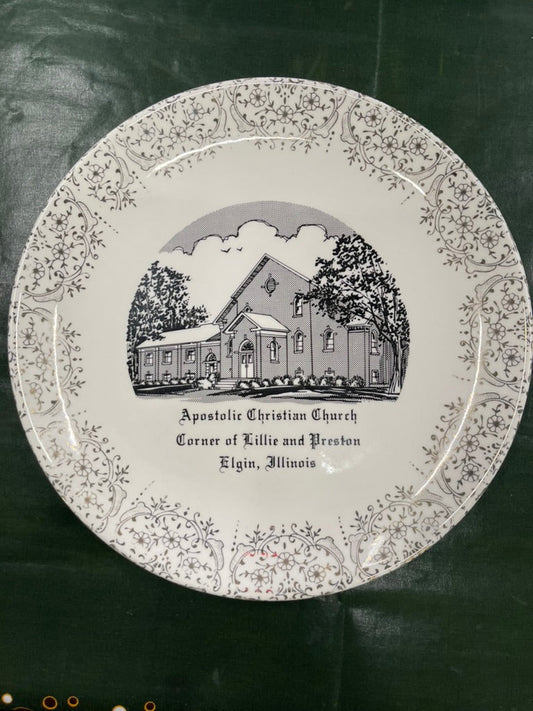Commemorative Plate Apostolic Christian Church - Elgin Illinois