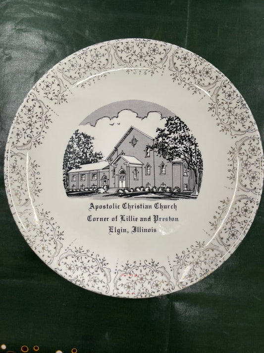 Commemorative Plate Apostolic Christian Church - Elgin Illinois (P012)
