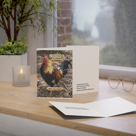 Tampa Native Rooster Greeting Cards