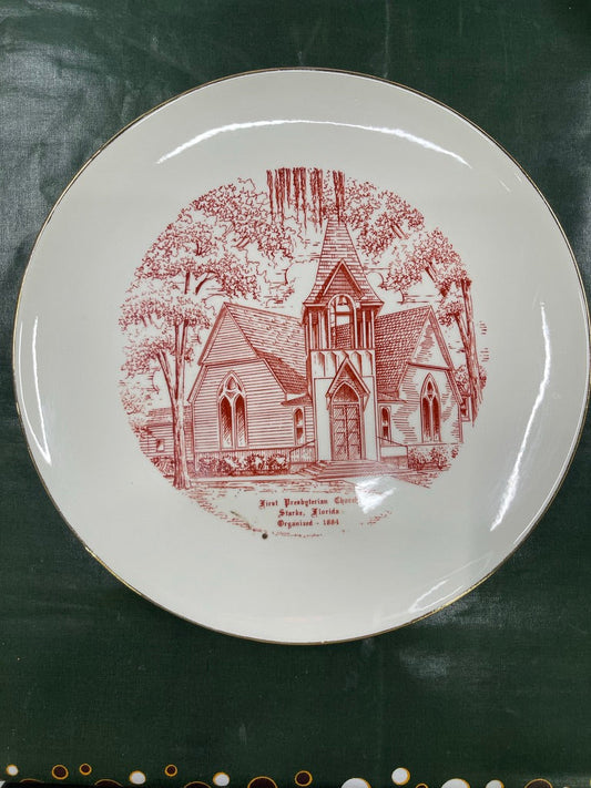 Commemorative Plate First Presbyterian Church - Starke Florida