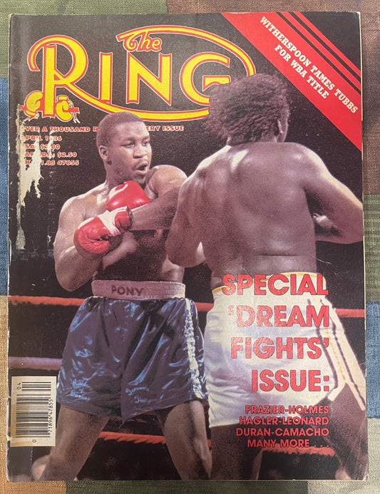 04 1986 The Ring  Magazine - Frazier Holmes Hagler Leonard Duran Camacho