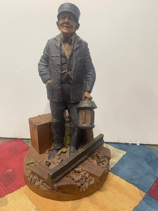 1984 Vtg Tom Thomas Clark Railroad Conductor Figurine