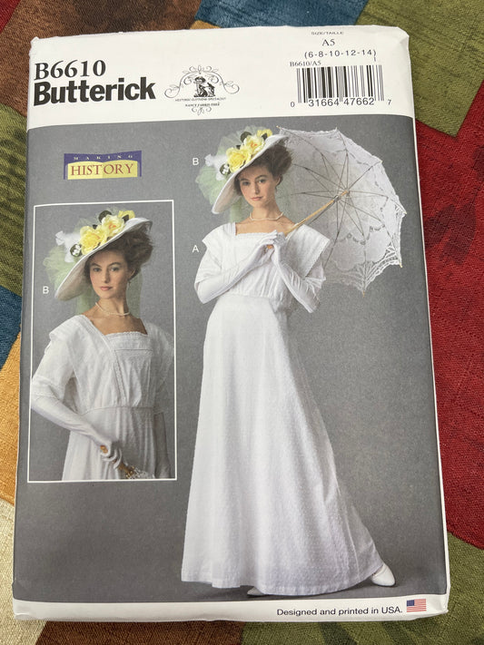 Butterick Pattern #B6610 Sz E5 (6 8 10 12 14)