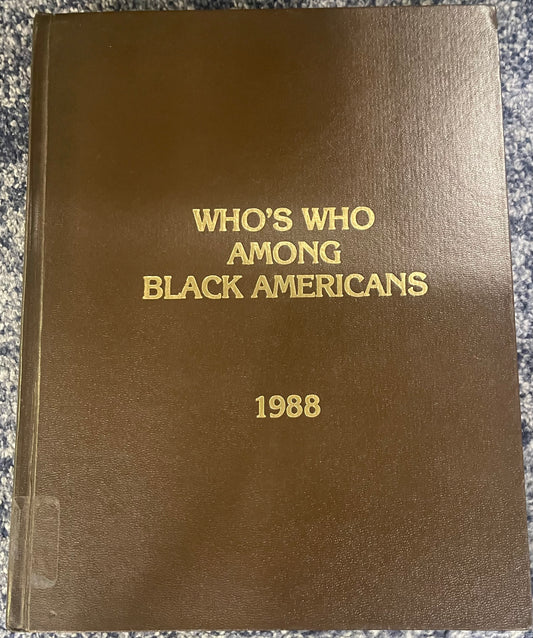 Who's Who Among Black Americans 1988 5th Edition