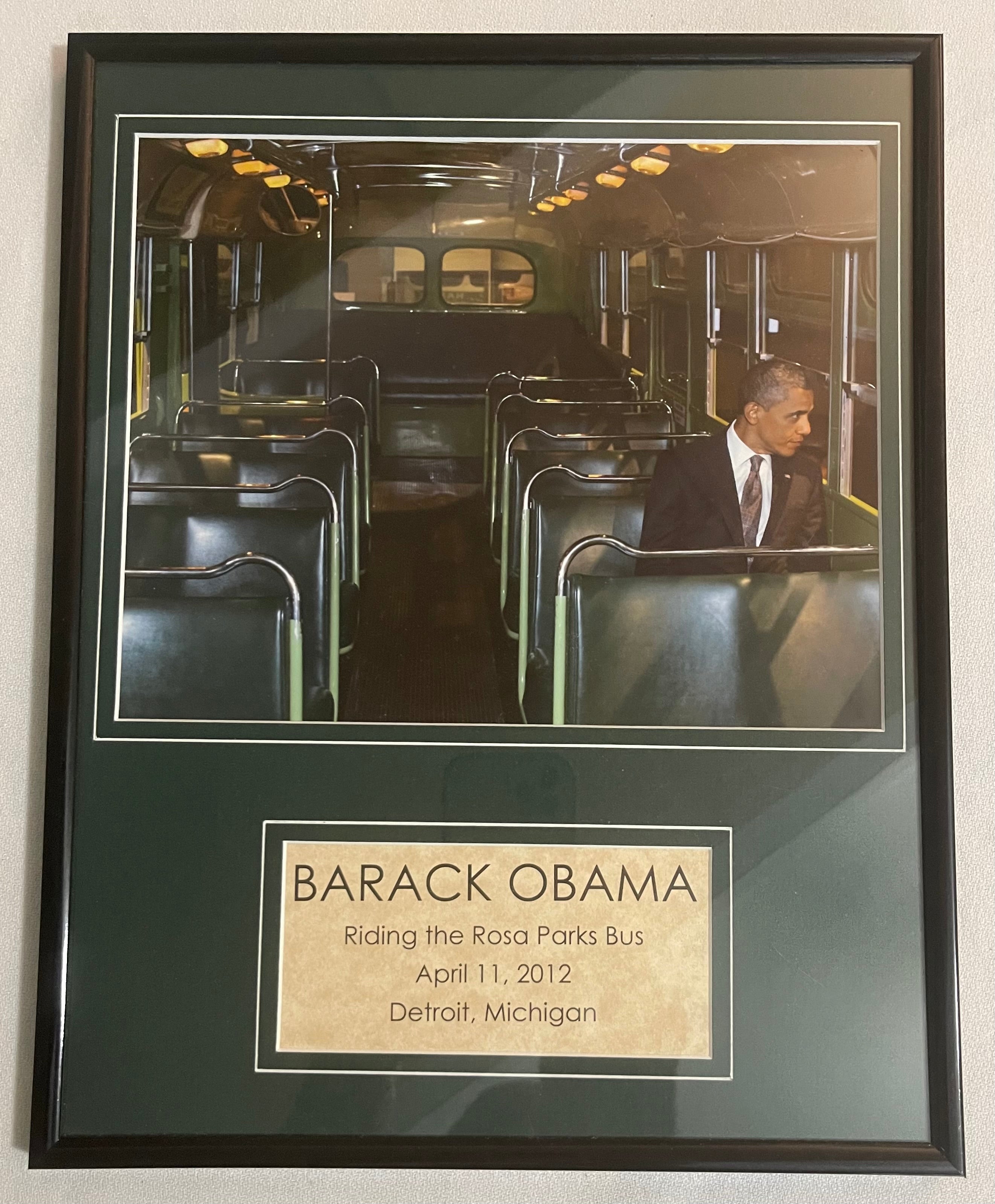 Barak Obama Sitting Where Rosa Parks sat – Ersula's History Shop