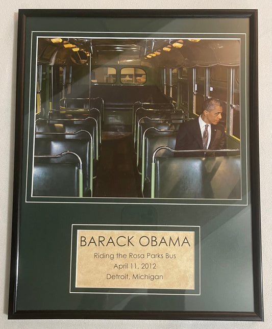 Barak Obama Sitting Where Rosa Parks sat