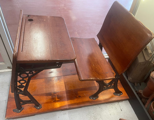 Vintage Real Wood School Desk