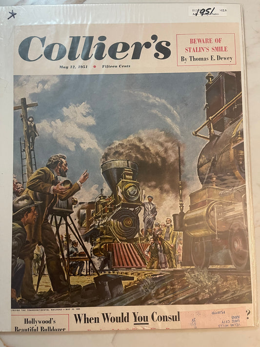 1951 05 12 Magazine Ad - Collier's train and photographer