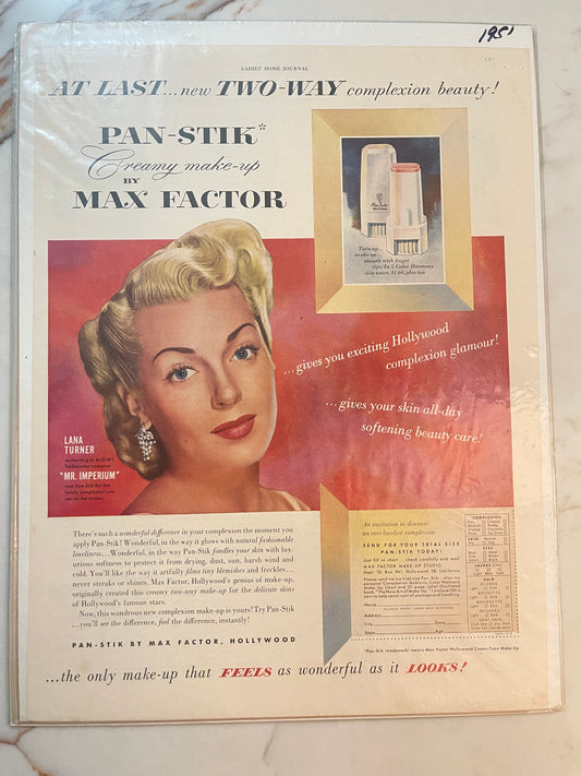 1951 02 08 Vintage Movie Star Ad - Lana Turner