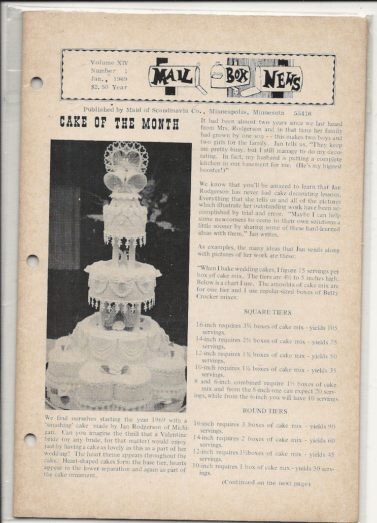 1969.01.00  Mail Box News Cake of the Month 01 00 1969