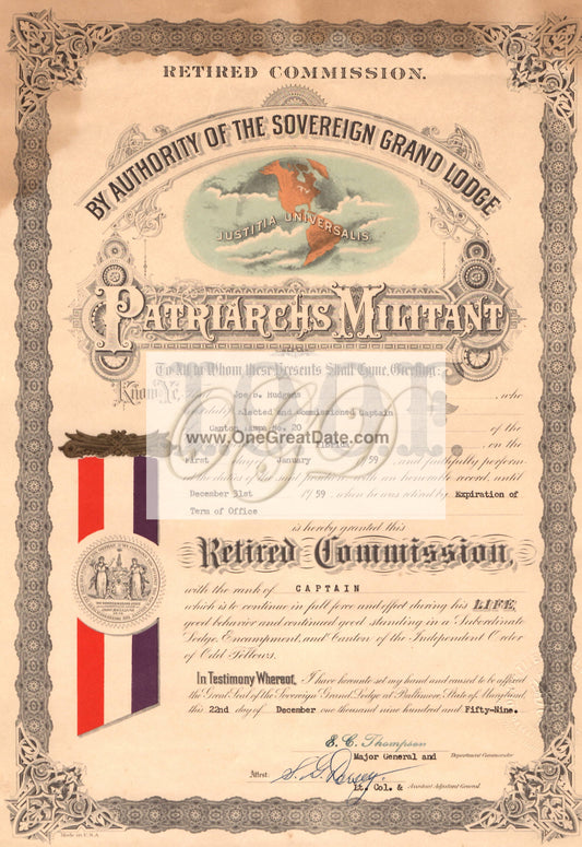 01 01 1959 Odd Fellows Captain