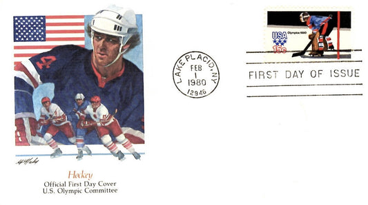 02 01 1980 FDC Olympic Hockey