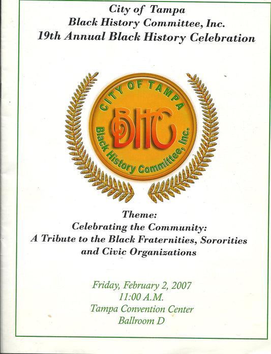 02 02 2007 City of Tampa Black History Committee