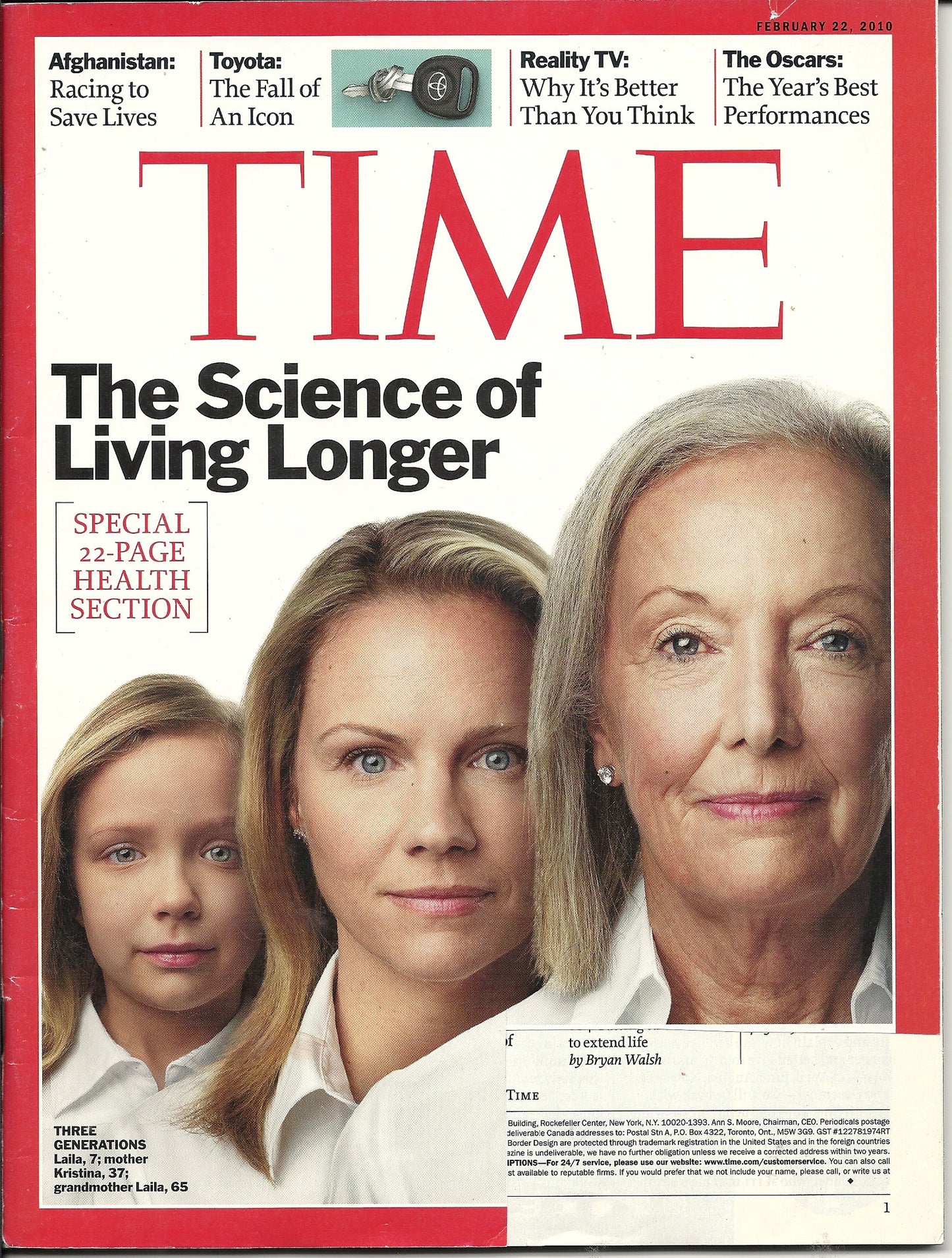 02 22 2010 Time The Science of Living Longer