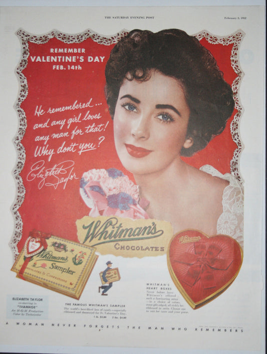 02 27 1932 BD Elizabeth Taylor Valentine