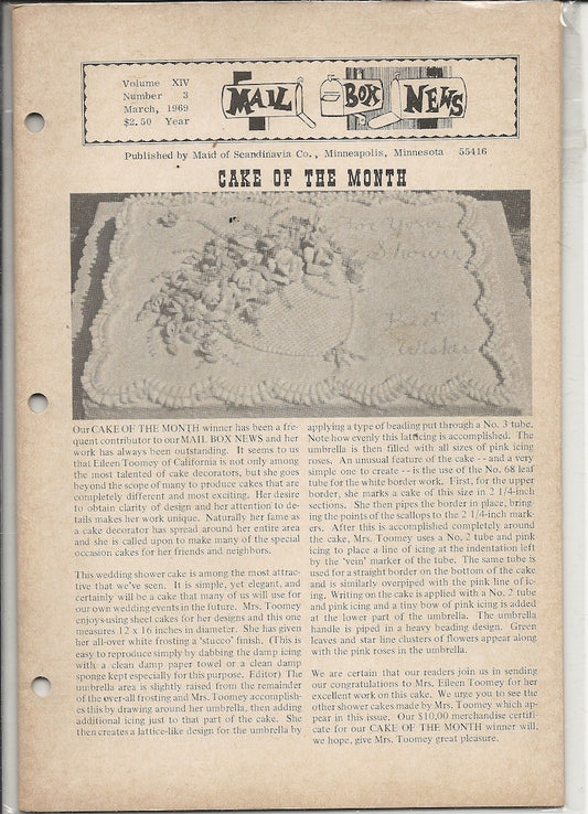 03 00 1969 Mail Box News Cake of the Month