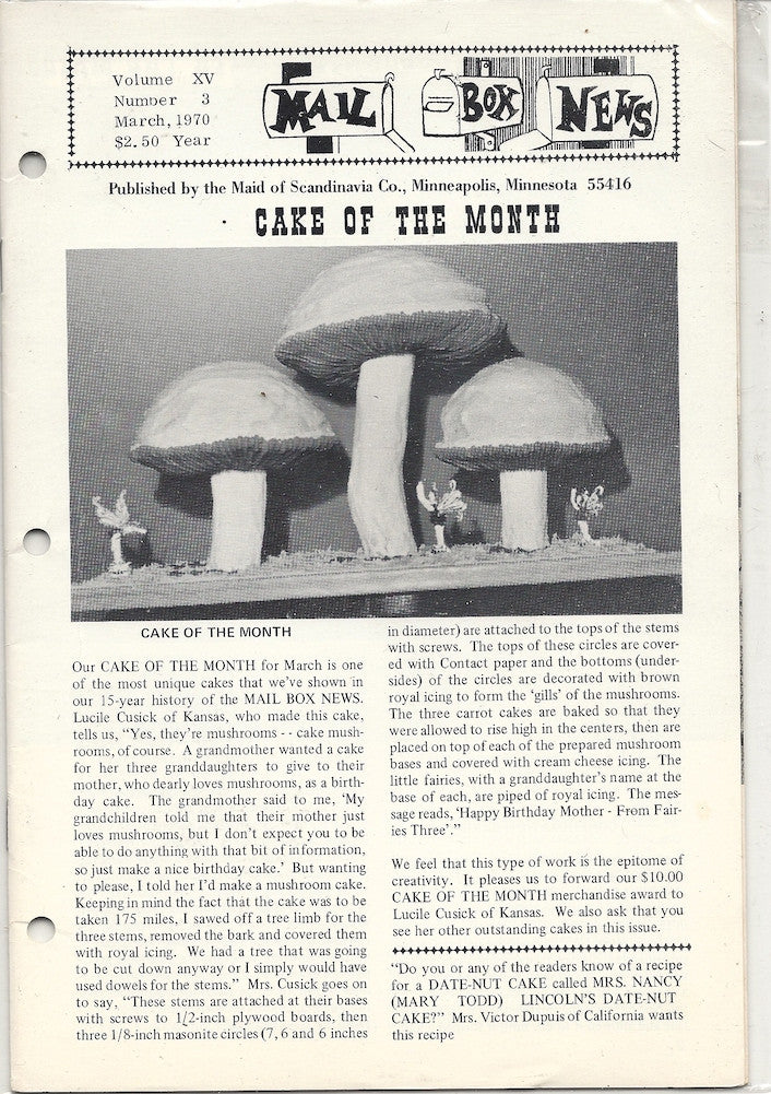 03 00 1969 Mail Box News Cake of the Month