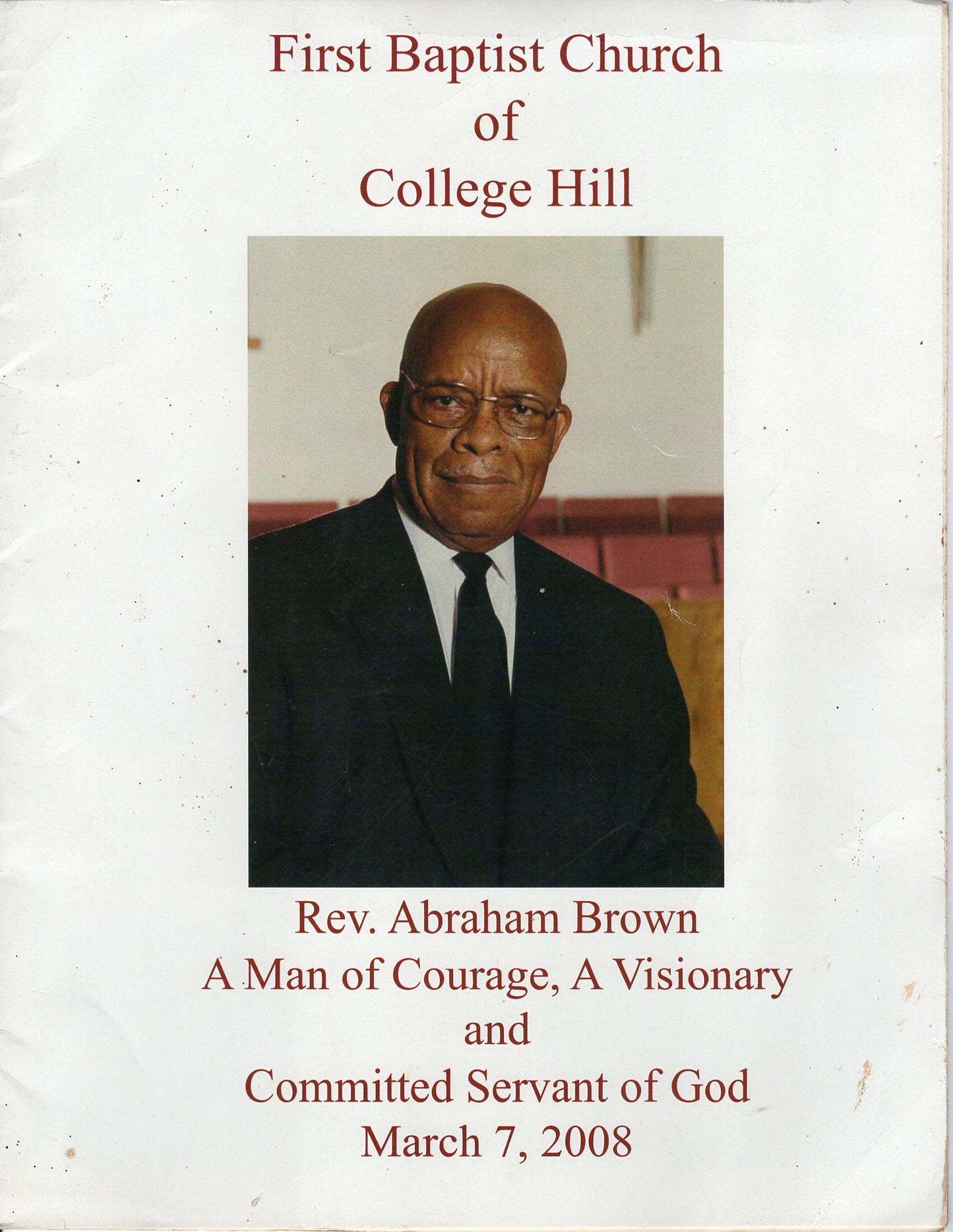 03 07 2008 Rev Abraham Brown