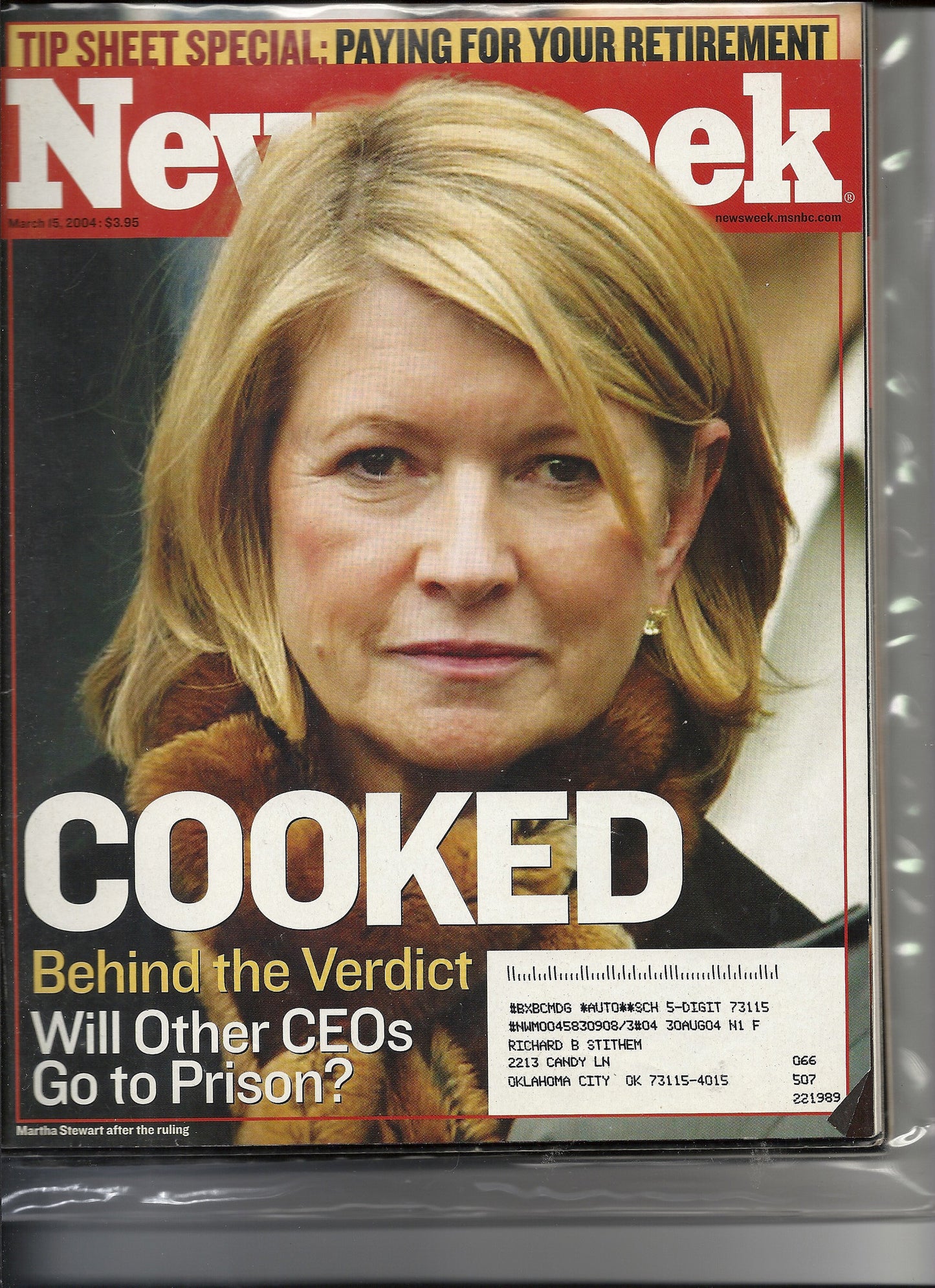 03 15 2004 Newsweek Martha Stewart