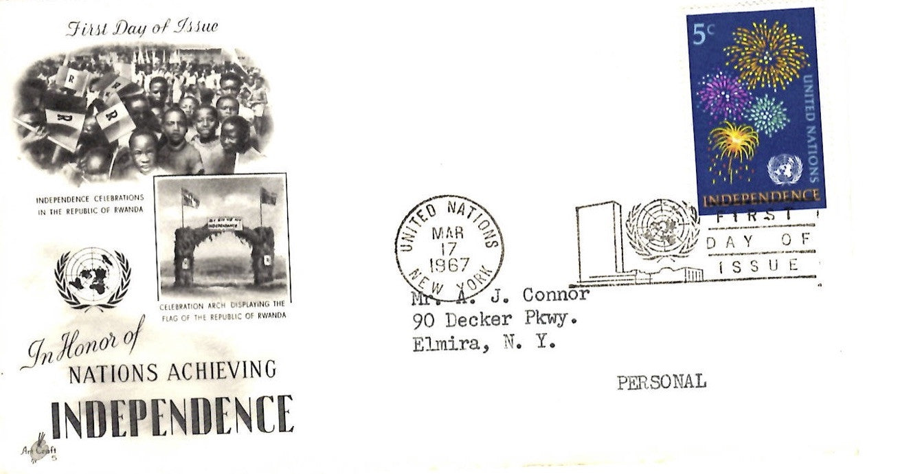 03 17 1967 FDC United Nations