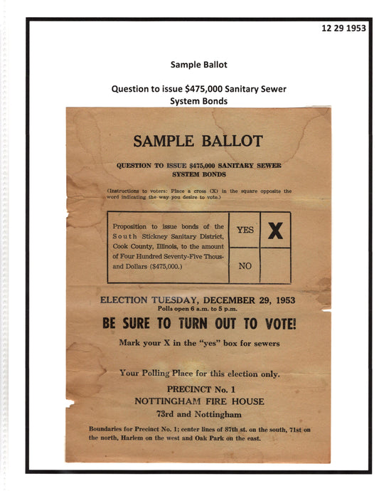 12 29 1953 Cook County Illinois Sample Ballot