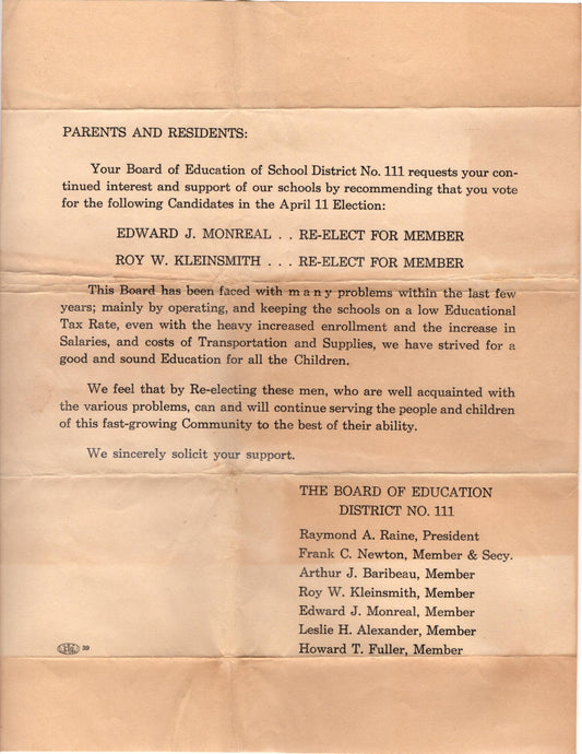 04 11 1953 Cook County Endorsements