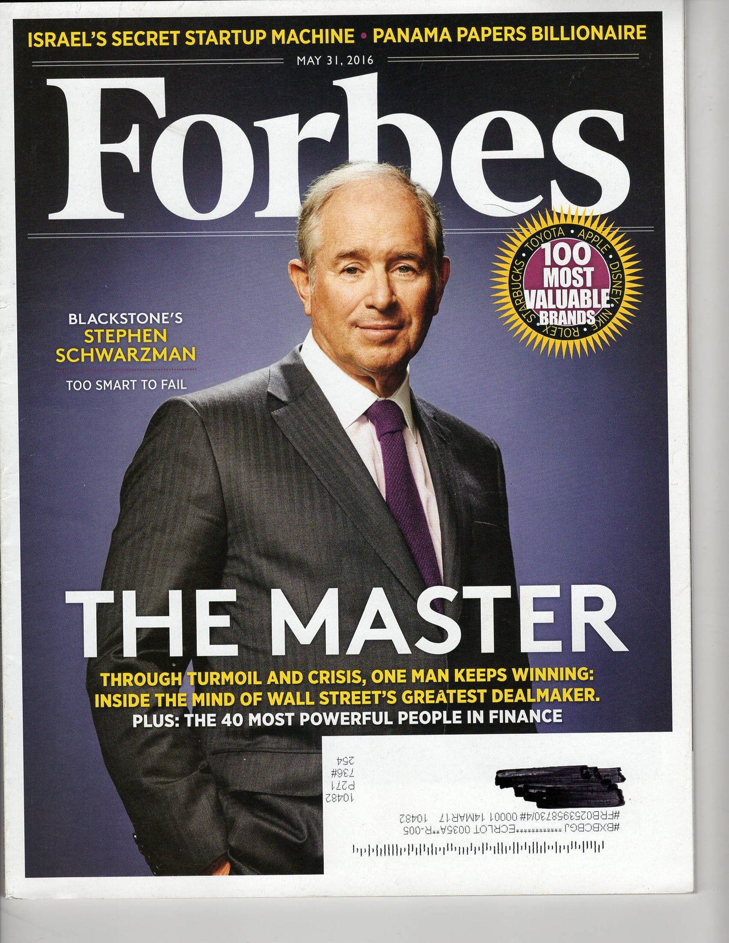 05 31 2016 Forbes Stephen Schwarzmann - Blackstone