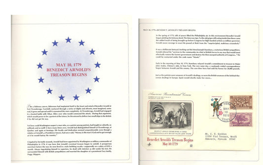 05 10 1979 FDC Benedict Arnold's Treason Begins on May 10 1779