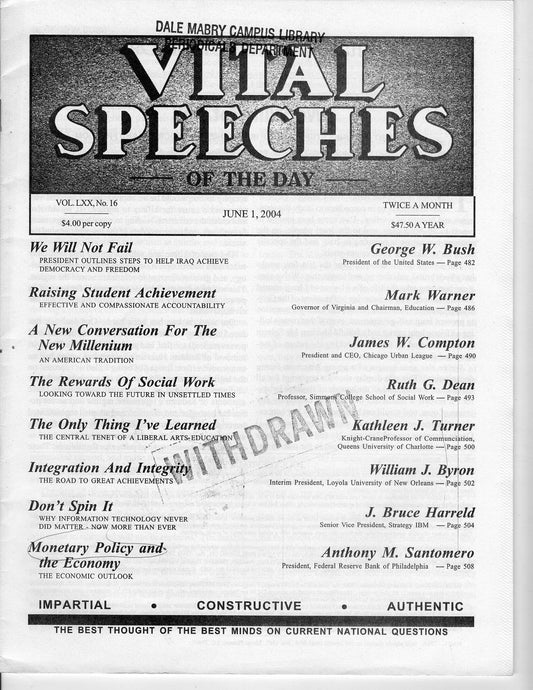 2004.06.01 Vital Speeches