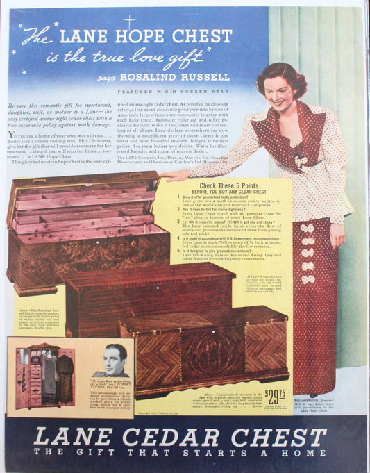 1907.06.04 BD Rosalind Russell Cedar Chest