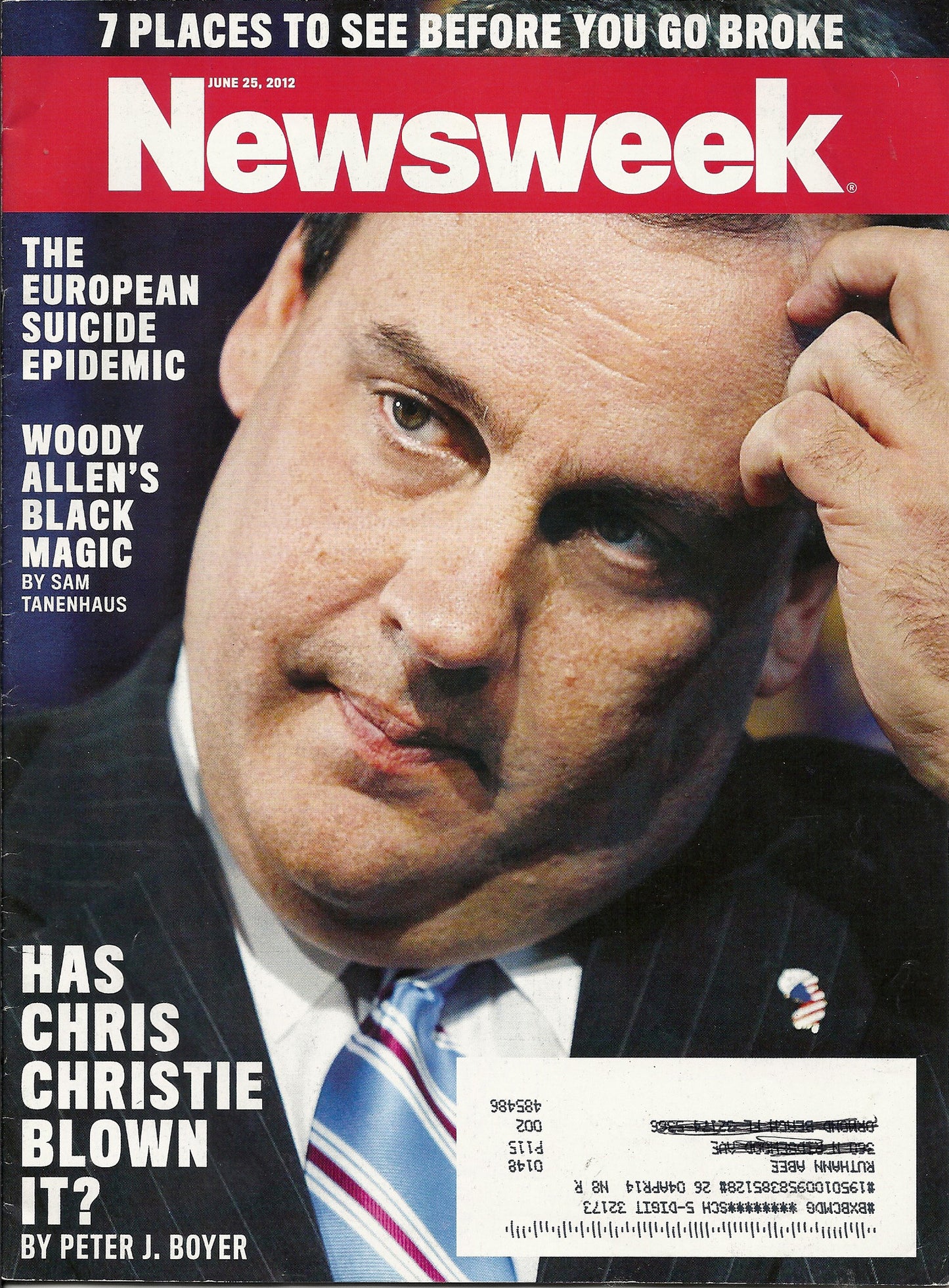 2012.06.25  Newsweek - Christ Christie