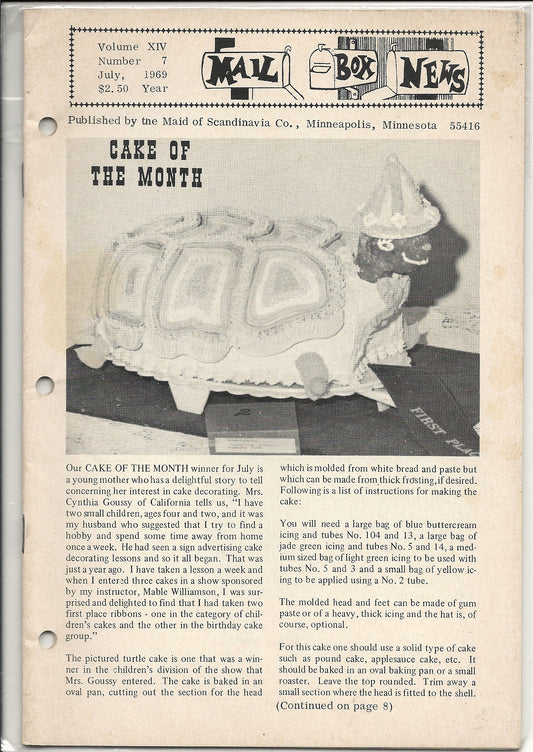 07 00 1969 Mail Box News Cake of the Month