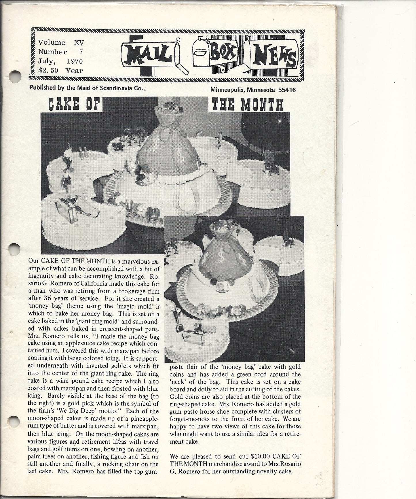 07 00 1970 Mail Box News Cake of the Month