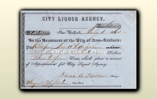 07 01 1861 Mayor Isaac Taber - City Liquor Agency