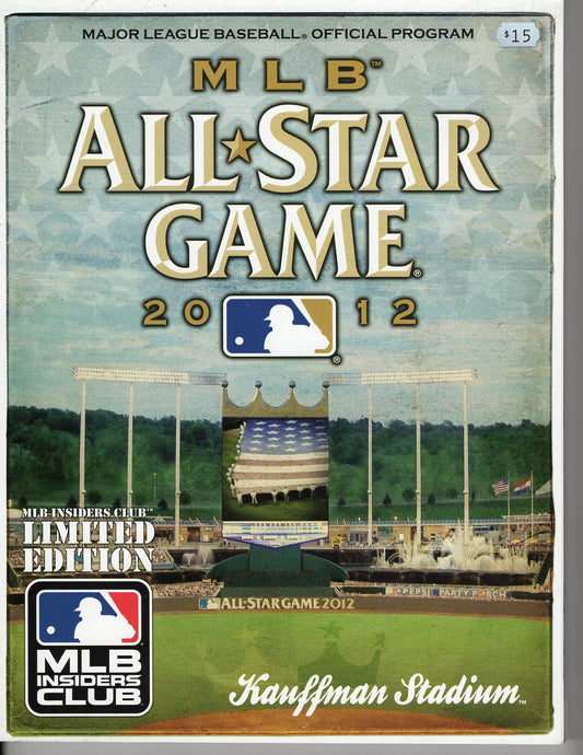 07 10 2012 MLB All-Star Game Program